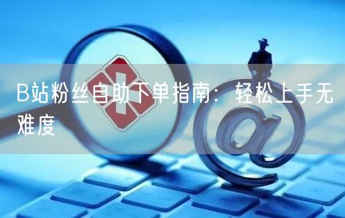 B站粉丝自助下单指南：轻松上手无难度