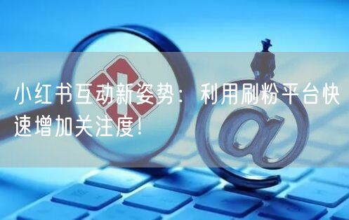 小红书互动新姿势：利用刷粉平台快速增加关注度！